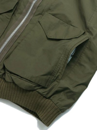 画像4: 【送料無料】WHIMSY SOCKS FLIGHT NYLON BOMBER JACKET OLIVE