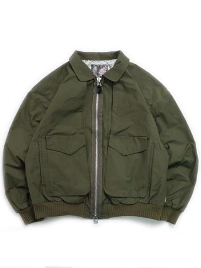 画像1: 【送料無料】WHIMSY SOCKS FLIGHT NYLON BOMBER JACKET OLIVE