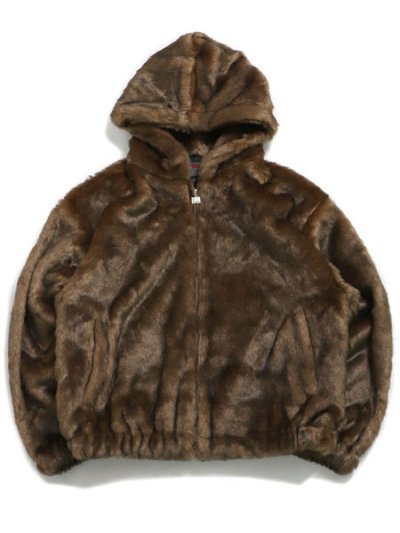 画像2: 【送料無料】FUBU FAUX FAR HOODED JACKET BEIGE
