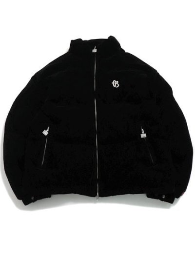 画像1: 【送料無料】FUBU VELOR PUFFER JACKET BLACK