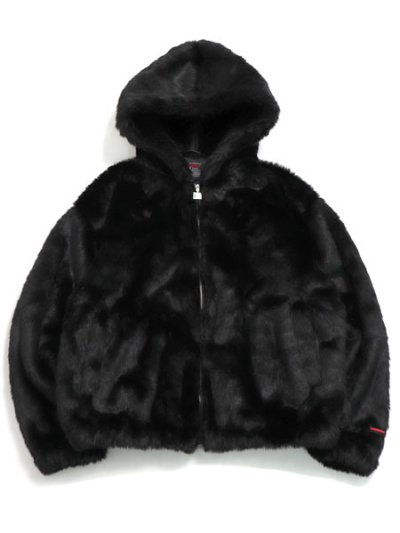 画像2: 【送料無料】FUBU FAUX FAR HOODED JACKET BLACK