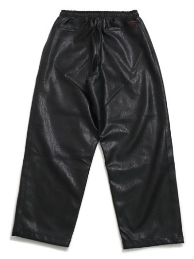 画像2: 【送料無料】FUBU FAUX LEATHER TRACK PANTS BLACK