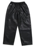 【送料無料】FUBU FAUX LEATHER TRACK PANTS BLACK