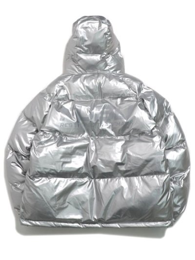画像2: 【送料無料】FUBU NYLON PUFFER HOODED JACKET SILVER