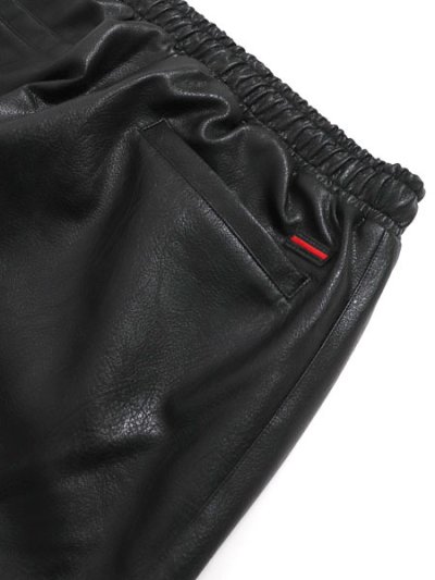 画像4: 【送料無料】FUBU FAUX LEATHER TRACK PANTS BLACK