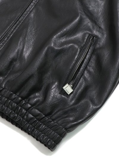 画像4: 【送料無料】FUBU FAUX LEATHER TRACK JACKET BLACK