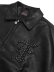 画像3: 【送料無料】FUBU FAUX LEATHER STUDS PATCH JACKET BLACK