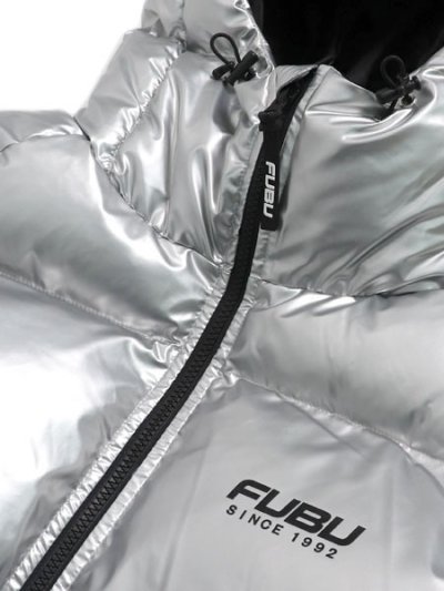 画像3: 【送料無料】FUBU NYLON PUFFER HOODED JACKET SILVER