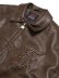 画像3: 【送料無料】FUBU FAUX LEATHER STUDS PATCH JACKET BROWN