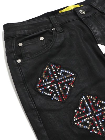 画像3: 【送料無料】GUAPI OBSIDIAN BLACK MOSAIC DENIM