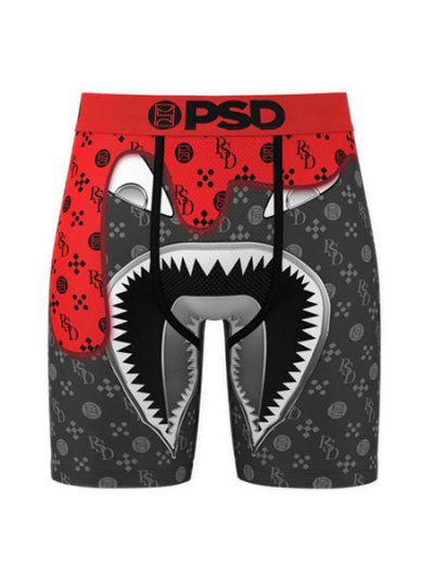 画像1: PSD WF LUX DRIP BOXER BRIEF GREY/RED