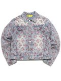【送料無料】GUAPI AQUA BLUE EMBELLISHED DENIM JACKET V3