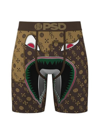 画像1: PSD WF LUXE DRIPS BOXER BRIEF BROWN/GRN/RED