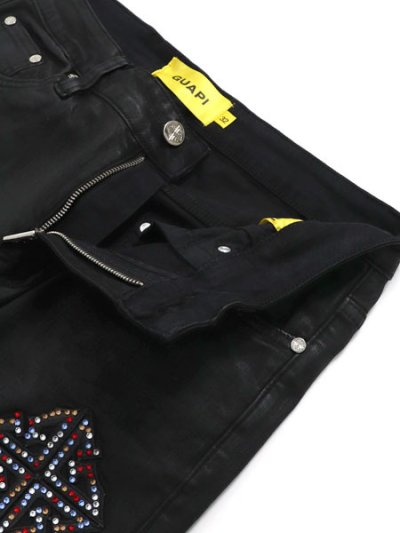 画像4: 【送料無料】GUAPI OBSIDIAN BLACK MOSAIC DENIM