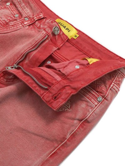 画像4: 【送料無料】GUAPI BLOOD RED BASICS STACKED DENIM