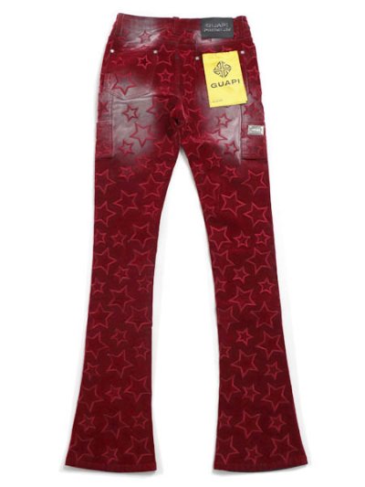画像2: 【送料無料】GUAPI VELVET RED STARS DENIM