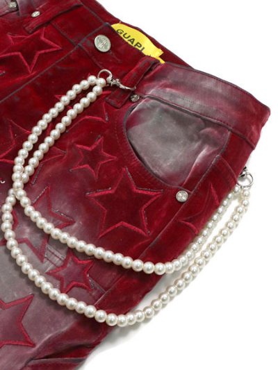 画像4: 【送料無料】GUAPI VELVET RED STARS DENIM