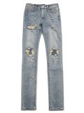 【送料無料】mnml X162 STRETCH DENIM BLUE