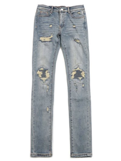 画像1: 【送料無料】mnml X162 STRETCH DENIM BLUE