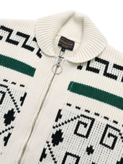 画像3: 【送料無料】PENDLETON L/S WESTERLEY ZIP UP CARDIGAN IVORY