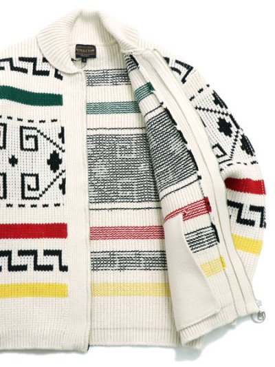 画像6: 【送料無料】PENDLETON L/S WESTERLEY ZIP UP CARDIGAN IVORY