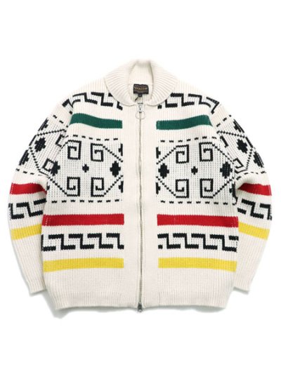 画像1: 【送料無料】PENDLETON L/S WESTERLEY ZIP UP CARDIGAN IVORY