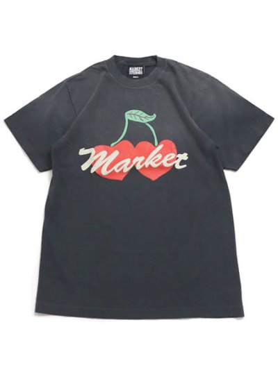 画像1: MARKET DOUBLE CHERRIES TEE PIRATE BLACK
