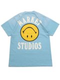 MARKET SMILEY UPSIDE DOWN LOCKUP TEE RETRO BLUE