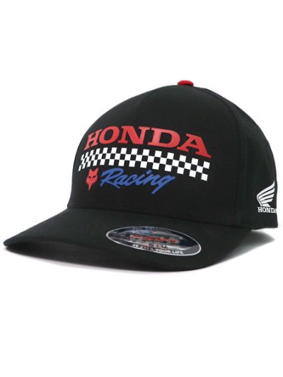 画像1: FOX RACING HONDA FLEXFIT HAT BLACK