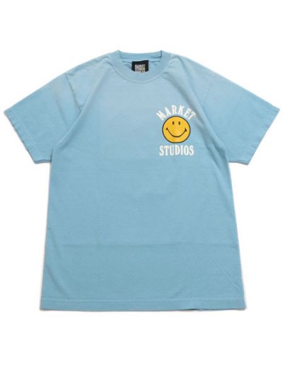 画像2: MARKET SMILEY UPSIDE DOWN LOCKUP TEE RETRO BLUE