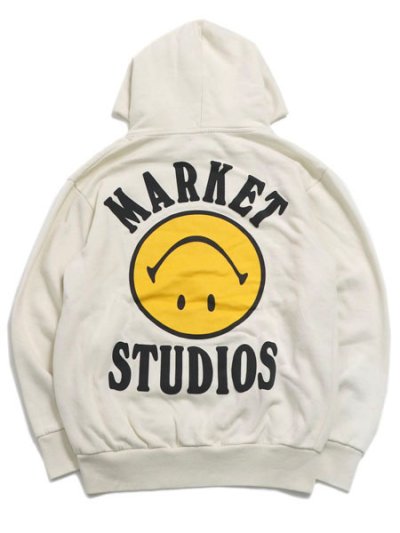 画像1: 【送料無料】MARKET SMILEY UPSIDE DOWN LOCKUP HOODIE U.CTTN