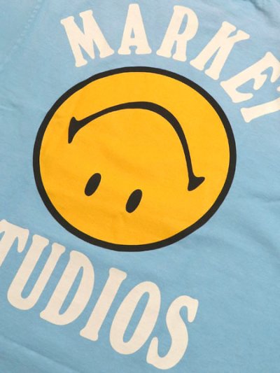 画像4: MARKET SMILEY UPSIDE DOWN LOCKUP TEE RETRO BLUE