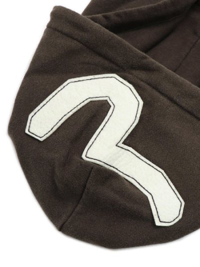 画像4: 【送料無料】EVISU HEAVY WEIGHT WASHED EV HOODIE BROWN