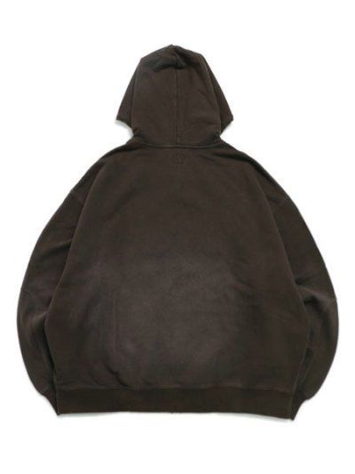 画像2: 【送料無料】EVISU HEAVY WEIGHT WASHED EV HOODIE BROWN
