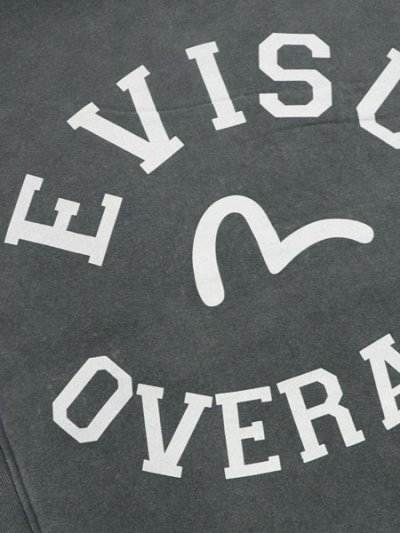 画像4: 【送料無料】EVISU HEAVY WEIGHT RIB PANEL HOODIE LIGTH GREY