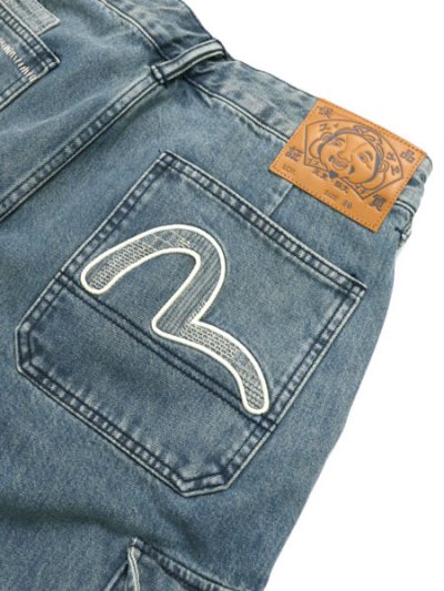 画像5: 【送料無料】EVISU HT,CARG JEANS W/SASHIKO SEAGULL EMB IND