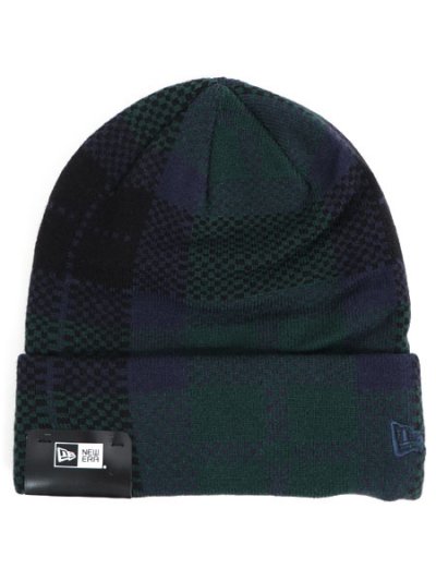 画像1: NEW ERA BASIC CUFF KNIT PATTERN CHECK MLT