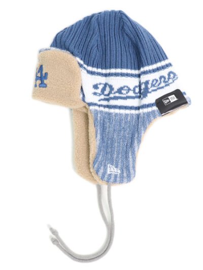 画像1: NEW ERA KNIT TRAPPER DODGERS INDIGO