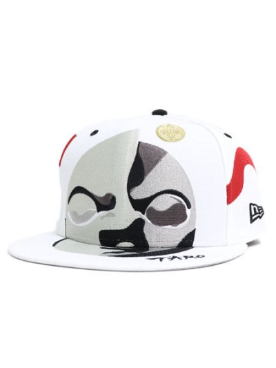 画像1: NEW ERA 59FIFTY TARO OKAMOTO BIG TAIYO WHITE