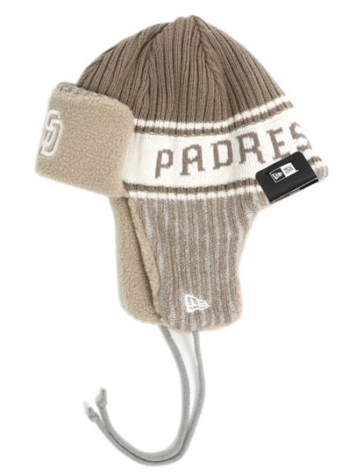 画像1: NEW ERA KNIT TRAPPER PADRES BEIGE
