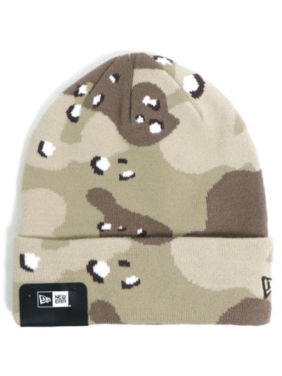 画像1: NEW ERA BASIC CUFF KNIT PATTERN CAMO MLT