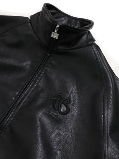 画像3: 【送料無料】FUBU FAUX LEATHER TRACK JACKET WHITE