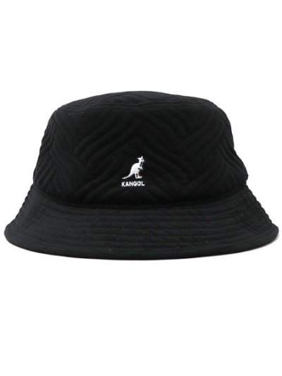 画像1: KANGOL PLUSH WAVE PUFF BUCKET BLACK