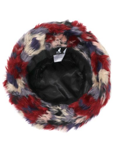 画像4: 【送料無料】KANGOL FAUX FUR BUCKET-PURPLE MUL CM FLOWER