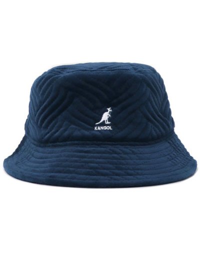 画像1: KANGOL PLUSH WAVE PUFF BUCKET BLUE