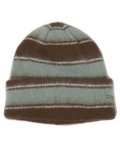 KANGOL FUZZY STRIPE BEANIE BROWN