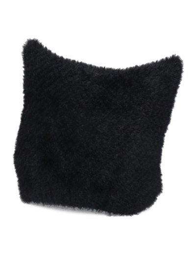 画像1: KANGOL FAUX FUR POINTED BEANIE BLACK