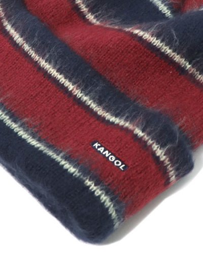 画像3: KANGOL FUZZY STRIPE BEANIE NAVY