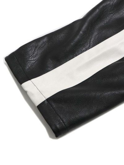 画像6: 【送料無料】FUBU FAUX LEATHER TRACK PANTS WHITE