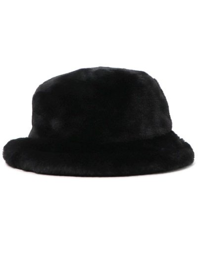 画像3: 【送料無料】KANGOL FAUX FUR BUCKET-SOLID BLACK